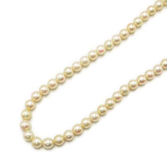 LuxUness Jewelry Pearl Necklace SV White Natural Material Necklace